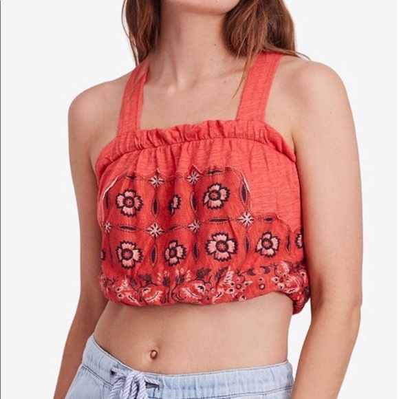 Free People Tops - Free People Love Life Blouson Crop Top